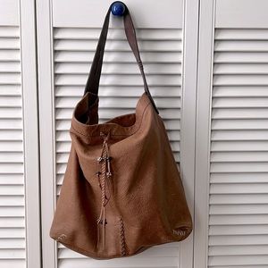 Lucky bohemian leather hobo bag